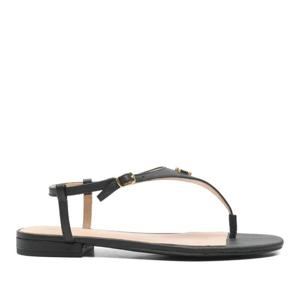 랄프로렌 에버리 2 앵클 버클 플랫 샌들 802982881002 BLACK