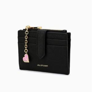 [질스튜어트] [26SS] 블랙 쁘띠 참장식 소가죽 카드지갑 JAWA6E411BK