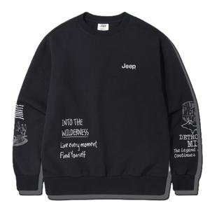 [지프](남여공용)소매 레터링 맨투맨(JQ4TSU828)