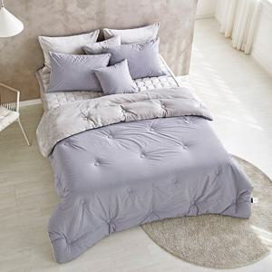 [헤지스홈]극세사 시몬 그레이[8온스] 퀼트이불 싱글