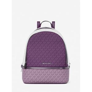 마이클코어스 레아 지퍼 백팩 미디엄 - MK 시그니처 35S5SRAB6V9405 DK 퍼플 ML