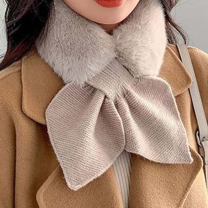 에코퍼 쁘띠 니트 퍼 목도리 페이크퍼 토끼 털 머플러