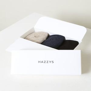 [헤지스] [26SS]블랙 단색 면혼방 중목양말3종세트 /HISS6E220BK