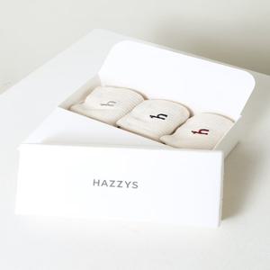 [헤지스] 여성 화이트 중목 양말 3족 세트 /HISS6E221WT