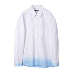 [커스텀멜로우]블루 레귤러 다이드 컬러 셔츠 CWSAM25212BUX