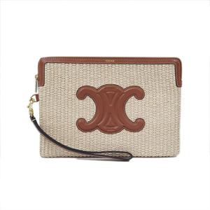 셀린느 여성 트리오페 라피아 스몰 파우치 네추럴 탄 10J502FVE 02NT