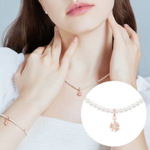 [제이에스티나] 마리엘 진주 비드목걸이+펜던트 세트