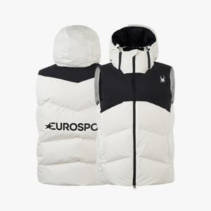 [스파이더] 공용 유로스포츠 디테처블 후드 덕 다운 베스트 SPIWCNDV221UWHT