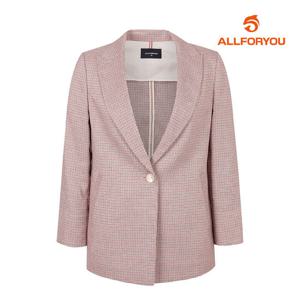 [올포유] 여름 여성 잔체크 테일러드 원버튼 자켓 ALKKL3231-500