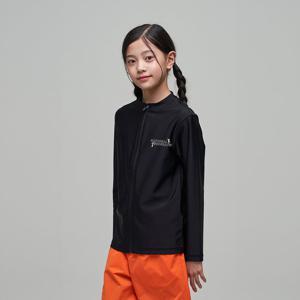 내셔널지오그래픽키즈 K242URG620 그래픽 래쉬가드 풀집업-1 CARBONBLACK