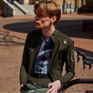 [스파이더] 남성 사이클 더턴 그래픽 경량 우븐 자켓 SPJPCNJK501MDKH