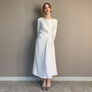 [파슨스] Cowl Neck Belted Dress   [PW2R2OP03]