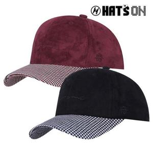 햇츠온 DBHTOBA5323BU체크챙스웨이드볼캡