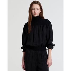 아떼 바네사브루노 여성 24FW 블랙 소재배색 긴팔 블라우스 VLBL4D425BK