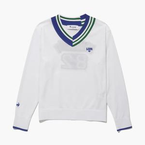 [르꼬끄골프] 여성 V넥 배색 포인트 스웨터 (GQ222LKP41)