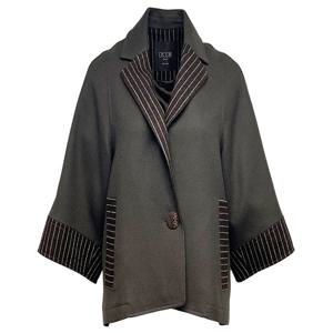 [데시데]스트라이프 배색 울자켓 DOW511