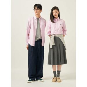 [25FW 신상] [빈폴멘] [Essential] 남녀공용 옥스퍼드 솔리드 셔츠 - 라이트 핑크 (BC5764E05Y)