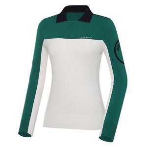 [와이드앵글] WWU23K14W3 CO 컬러 블록 폴로 스웨터