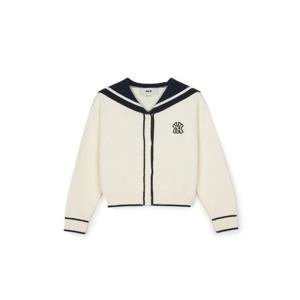 M MLB키즈긴팔티 NQK 7FKCV0244-50CRS 바시티 여아 세일러 카라 가디건 뉴욕양키스