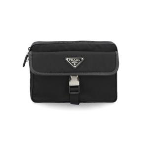 26 SS 프라다 지퍼 버클 파우치 크로스백 블랙 2VH133VXMP2DMH