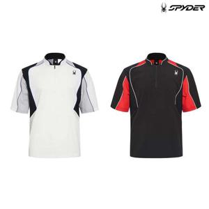 [스파이더] 남성 베이스볼 프로웹 하프 집업 반팔 티셔츠 SPHPCNJK533M