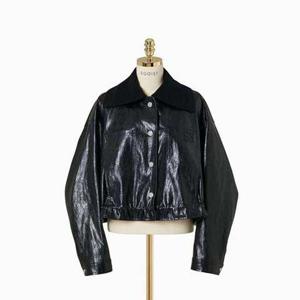 [에고이스트] (ER4TZ901) 니트카라 포인트 페이크레더 자켓