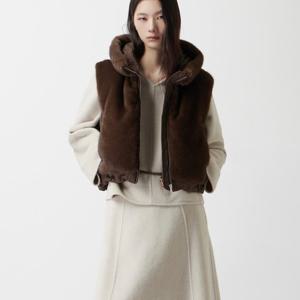 [쥬크]페이크 퍼 후드집업 구스 베스트 Z254PSG804