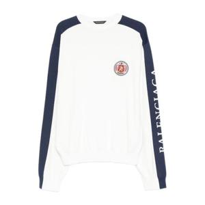 발렌시아가 로고 자수 라운드넥 맨투맨 849509T3420 8487 8487