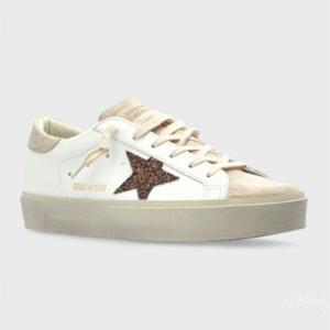 골든구스 하이스타 스니커즈 글리터 스타 여성 화이트 베이지 GWF00118 F006847 10318