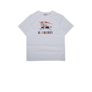 버버리 주니어 키즈 화이트 Cedar 반팔 티셔츠 8117583 A1464