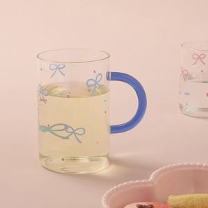 [모던하우스] 러브소르베 동글 블루핸들 내열유리컵 600ml