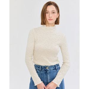 질스튜어트 뉴욕 여성 25SS 스테디셀러 아이보리 단색 코튼혼방 긴팔티셔츠 WJTS5A100IV