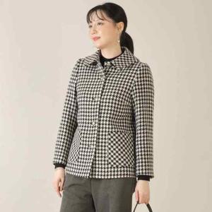 애비뉴투지 엄마옷 고방 체크 하객룩 정장 봄 가을 초겨울 숏 코트 J12530