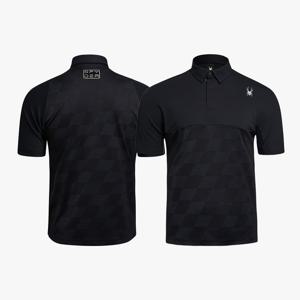 [스파이더] 남성 프로웹 자카드 폴로 반팔 티셔츠 SPHMCNTS244MBLK