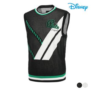 [디즈니골프] 남성 라운드넥 니트 조끼 베스트 DN1MKV004