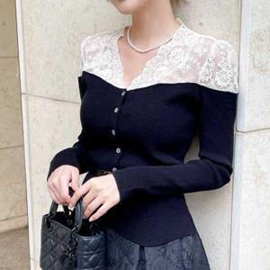 [프리나인]레이스믹스가디건FRC54209A