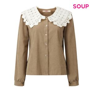 SOUP  아일렛 펀칭 빅 카라 블라우스 (S5CLS02)