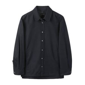 [커스텀멜로우]네이비 프론트 라인 옥스포드 셔츠 CWSAM25201NYD