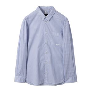 [커스텀멜로우]스카이블루 2-카라 디테일 사이드 슬릿 셔츠 CWSAM25203SBX