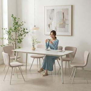 지베스 폴로 포세린 세라믹 6인용 식탁세트(앤디의자6)