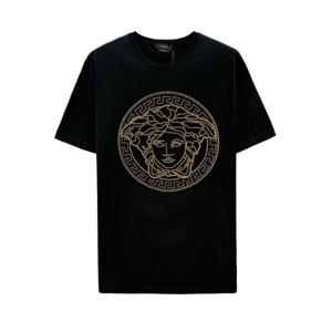 베르사체 크리스탈 비즈 반팔 티셔츠 A77987