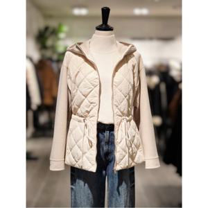 VOV보브 (7156120001) 패딩 믹스 울 블렌드 점퍼