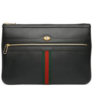 구찌 오피디아 GG 블랙 가죽 클러치백 517551