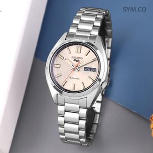 세이코5 SRPK91K1 SNXS 오토매틱 데이데이트 100미터방수 샴페인 남자 메탈 시계 d