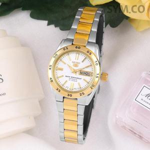 세이코5 SYMG42K1 데이데이트 골드콤비 라운드 오토매틱 여자 메탈 시계 d