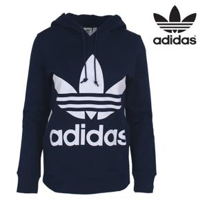 아디다스 여성 오리지널 트레포일 후드티셔츠 - CE2410
