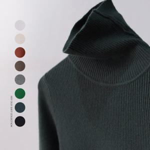 [헤이올리] 잔골지 목폴라 니트 스웨터 NHK054