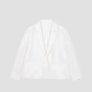 원버튼 린넨 자켓 [UFJWJA267N-WHITE]