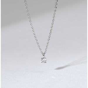 미니골드 14K [DIA-랩1부] 베이직 4프롱 목걸이 NJUS4070L