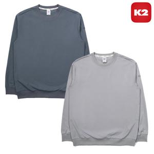 [케이투 (행사)]봄가을 간절기 남성 라운드 우븐 맨투맨 긴팔 티셔츠 KMU23254GN